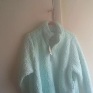 Mint color fleece jacket